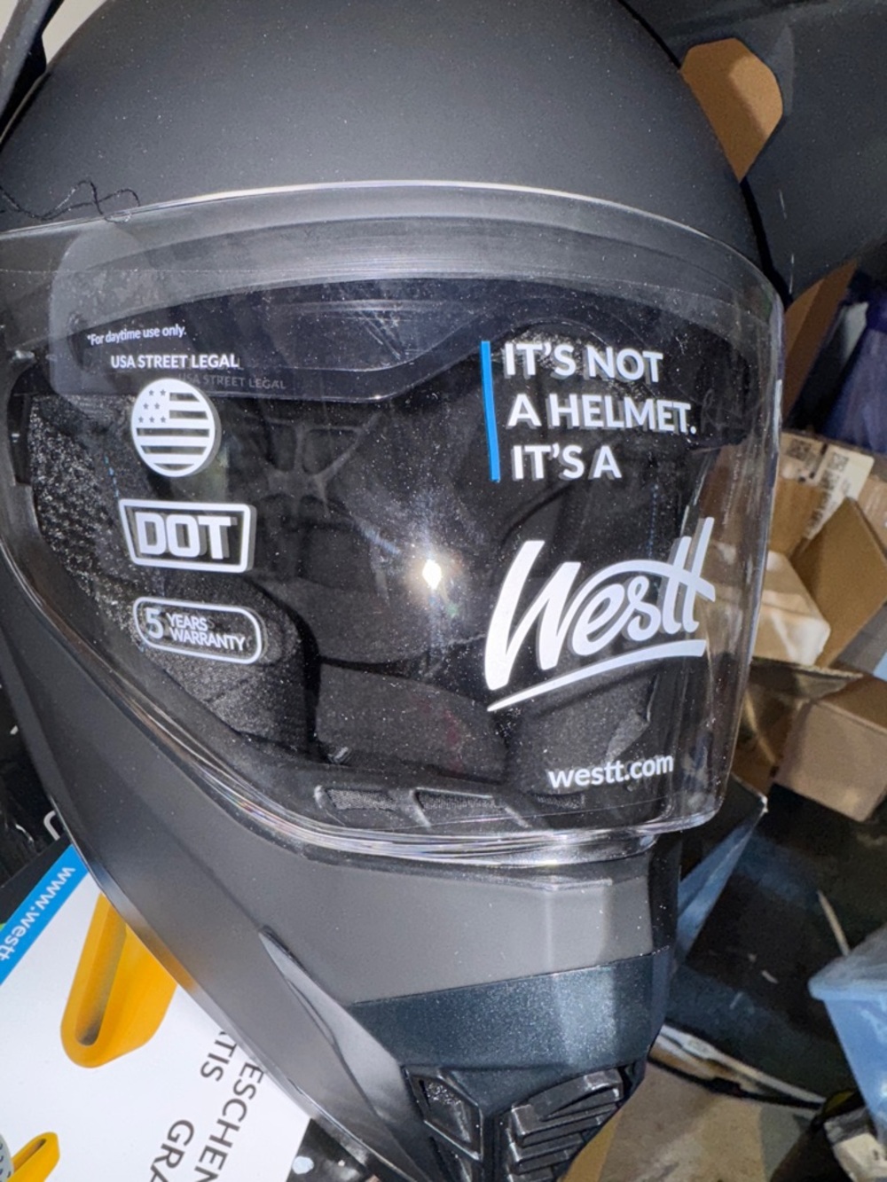 Westt Matte Black Adventure Motorcycle Helmet - Picture 7 of 11